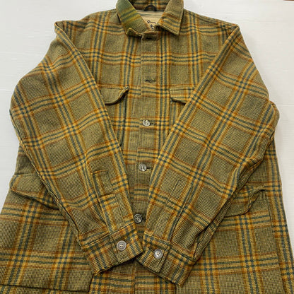 【中古品】【メンズ】 WOOLRICH ウールリッチ 70's VINTAGE CHECK SHIRT JACKET 70年代 ヴィンテージ チェック シャツ ジャケット アウター 144-260623-sa-01-tei サイズ：42 カラー：イエロー 万代Net店