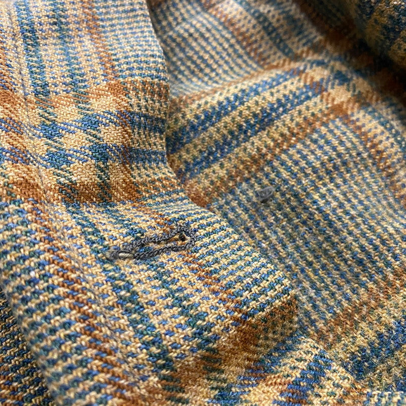 【中古品】【メンズ】 WOOLRICH ウールリッチ 70's VINTAGE CHECK SHIRT JACKET 70年代 ヴィンテージ チェック シャツ ジャケット アウター 144-260623-sa-01-tei サイズ：42 カラー：イエロー 万代Net店