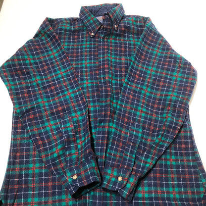 【中古品】【メンズ】 PENDLETON ペンドルトン 50's VINTAGE WOOL CHECK SHIRT 50年代 ビンテージ ウール チェック シャツ 長袖 トップス 145-260622-sa-11-tei サイズ：L カラー：ブルー 万代Net店