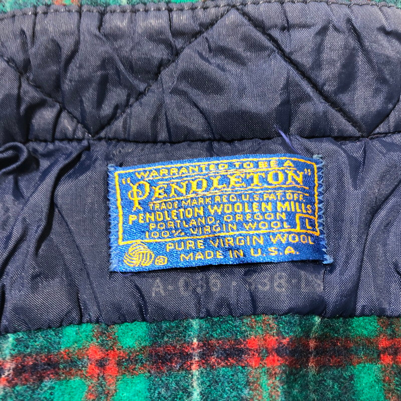 【中古品】【メンズ】 PENDLETON ペンドルトン 50's VINTAGE WOOL CHECK SHIRT 50年代 ビンテージ ウール チェック シャツ 長袖 トップス 145-260622-sa-11-tei サイズ：L カラー：ブルー 万代Net店