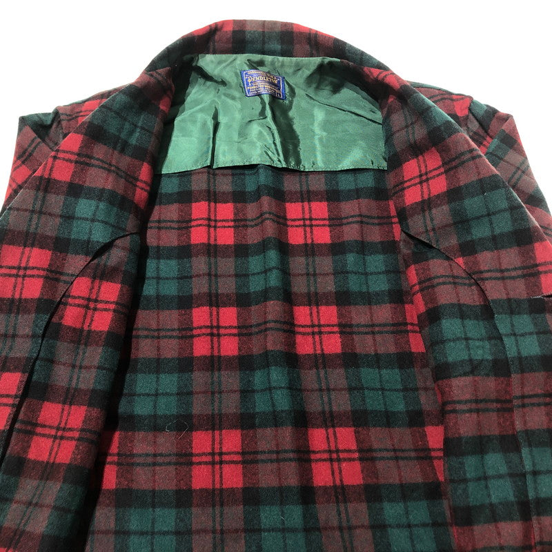 【中古品】【メンズ】 PENDLETON ペンドルトン 50's VINTAGE CHECK TAILORED JACKET 50年代 ビンテージ チェック テーラー ジャケット アウター 145-260622-sa-12-tei サイズ：L カラー：レッド 万代Net店