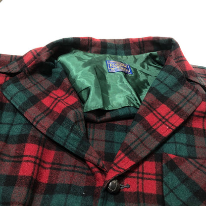 【中古品】【メンズ】 PENDLETON ペンドルトン 50's VINTAGE CHECK TAILORED JACKET 50年代 ビンテージ チェック テーラー ジャケット アウター 145-260622-sa-12-tei サイズ：L カラー：レッド 万代Net店