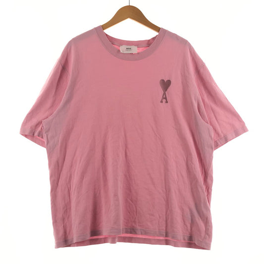 【中古品】【メンズ】 AMI ALEXANDRE MATTIUSSI アミ アレクサンドル マティッシ LOGO S/S TEE ロゴ ショートスリーブ Ｔシャツ 半袖 トップス 141-260622-sa-04-tei サイズ：L カラー：ピンク 万代Net店