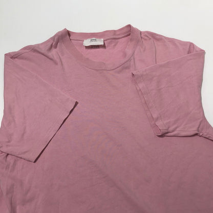 【中古品】【メンズ】 AMI ALEXANDRE MATTIUSSI アミ アレクサンドル マティッシ LOGO S/S TEE ロゴ ショートスリーブ Ｔシャツ 半袖 トップス 141-260622-sa-04-tei サイズ：L カラー：ピンク 万代Net店