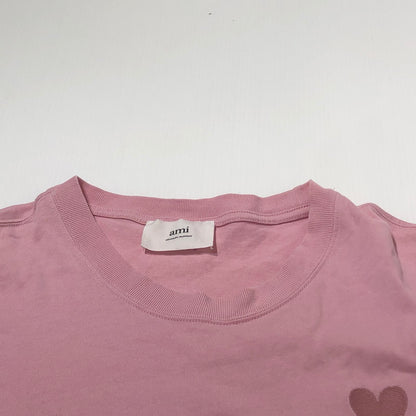 【中古品】【メンズ】 AMI ALEXANDRE MATTIUSSI アミ アレクサンドル マティッシ LOGO S/S TEE ロゴ ショートスリーブ Ｔシャツ 半袖 トップス 141-260622-sa-04-tei サイズ：L カラー：ピンク 万代Net店