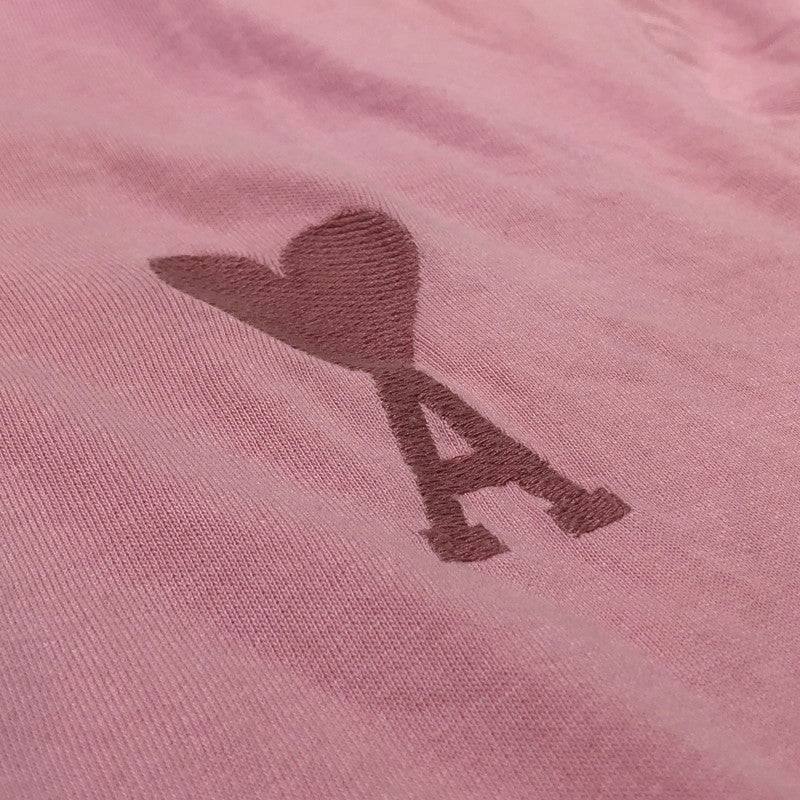 【中古品】【メンズ】 AMI ALEXANDRE MATTIUSSI アミ アレクサンドル マティッシ LOGO S/S TEE ロゴ ショートスリーブ Ｔシャツ 半袖 トップス 141-260622-sa-04-tei サイズ：L カラー：ピンク 万代Net店
