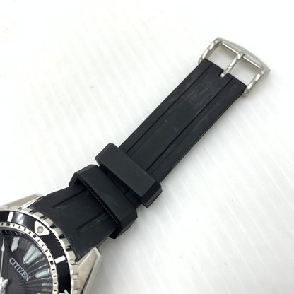 【中古品】【メンズ】 CITIZEN シチズン ECO DRIVE DIVERS 200M E168-003FR01 エコドライブ ドライバーズ 腕時計 ウォッチ 197-260804-ko-13-tei カラー：ブラック 万代Net店