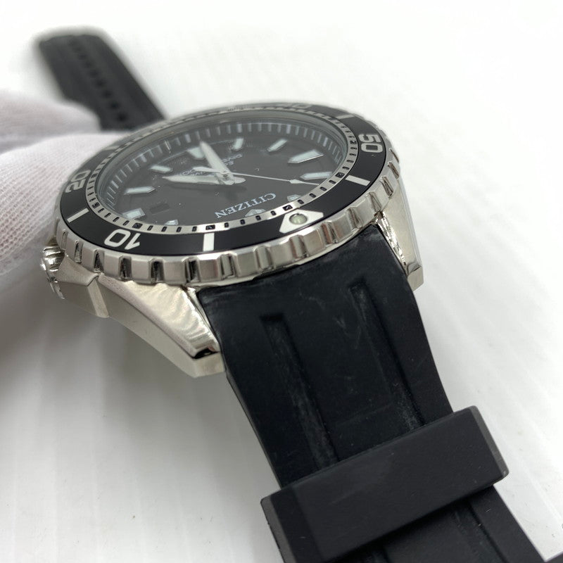 【中古品】【メンズ】 CITIZEN シチズン ECO DRIVE DIVERS 200M E168-003FR01 エコドライブ ドライバーズ 腕時計 ウォッチ 197-260804-ko-13-tei カラー：ブラック 万代Net店