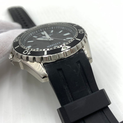 【中古品】【メンズ】 CITIZEN シチズン ECO DRIVE DIVERS 200M E168-003FR01 エコドライブ ドライバーズ 腕時計 ウォッチ 197-260804-ko-13-tei カラー：ブラック 万代Net店