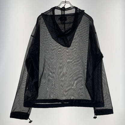 【中古品】【メンズ】 STUSSY ステューシー MESH HOODIE MADE IN JAPAN メッシュフーディー アウター プルオーバーパーカー 日本製 142-260625-ss-04-tei サイズ：S カラー：ブラック 万代Net店