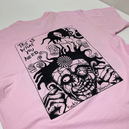 【中古品】【メンズ】 Supreme シュプリーム 25FW FUCKIN BLOWOUT S/S TEE ファッキンブローアウト ショートスリーブTシャツ 半袖トップス 149-260625-ss-01-tei サイズ：M カラー：ライトピンク 万代Net店