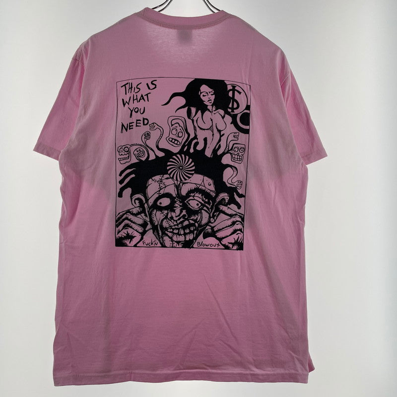 【中古品】【メンズ】 Supreme シュプリーム 25FW FUCKIN BLOWOUT S/S TEE ファッキンブローアウト ショートスリーブTシャツ 半袖トップス 149-260625-ss-01-tei サイズ：M カラー：ライトピンク 万代Net店