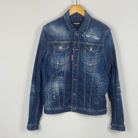 【現状渡し品】【メンズ】 DSQUARED2 ディースクエアード DAN JEAN JACKET S74AM1231 S30789 ダン ジーン ジャケット アウター デニム 141-260624-sa-21-tei サイズ：48 カラー：インディゴ 万代Net店