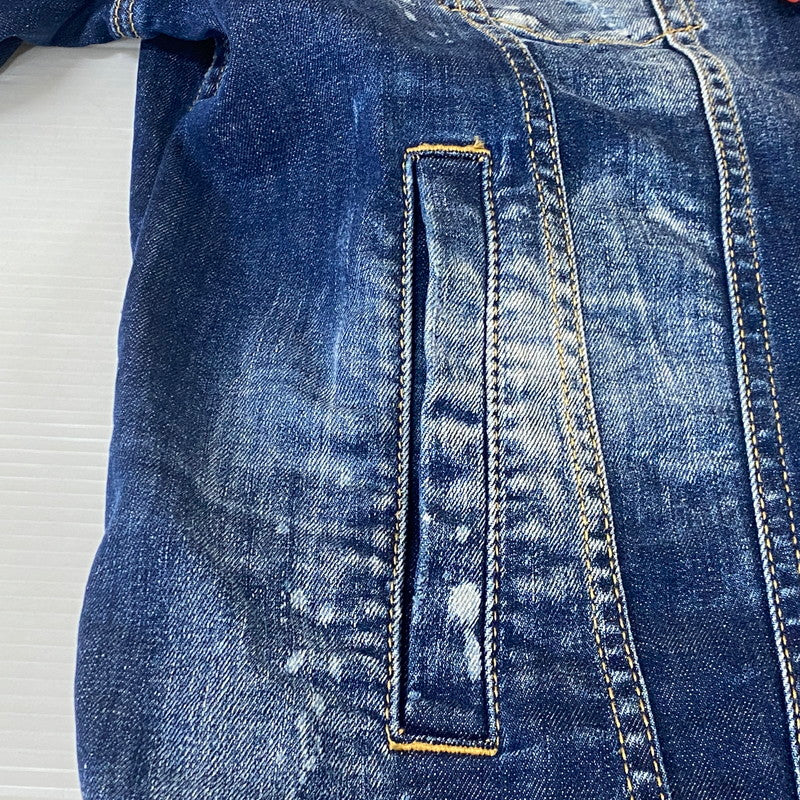 【現状渡し品】【メンズ】 DSQUARED2 ディースクエアード DAN JEAN JACKET S74AM1231 S30789 ダン ジーン ジャケット アウター デニム 141-260624-sa-21-tei サイズ：48 カラー：インディゴ 万代Net店