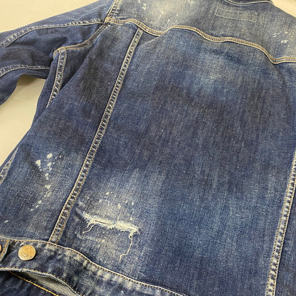 【現状渡し品】【メンズ】 DSQUARED2 ディースクエアード DAN JEAN JACKET S74AM1231 S30789 ダン ジーン ジャケット アウター デニム 141-260624-sa-21-tei サイズ：48 カラー：インディゴ 万代Net店