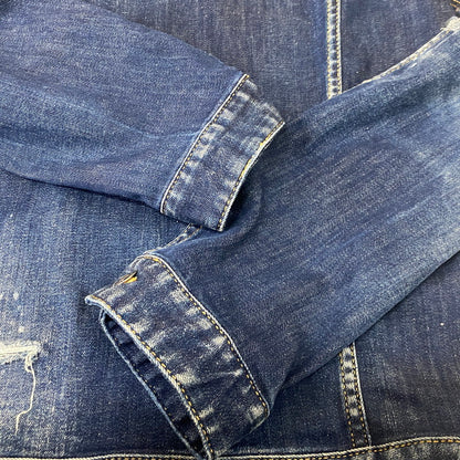 【現状渡し品】【メンズ】 DSQUARED2 ディースクエアード DAN JEAN JACKET S74AM1231 S30789 ダン ジーン ジャケット アウター デニム 141-260624-sa-21-tei サイズ：48 カラー：インディゴ 万代Net店