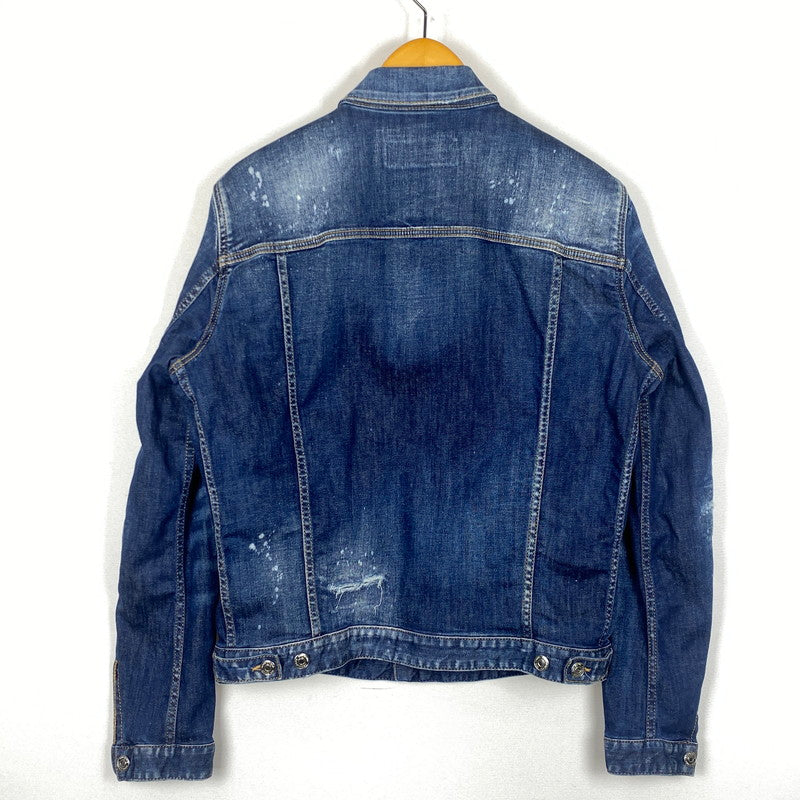 【現状渡し品】【メンズ】 DSQUARED2 ディースクエアード DAN JEAN JACKET S74AM1231 S30789 ダン ジーン ジャケット アウター デニム 141-260624-sa-21-tei サイズ：48 カラー：インディゴ 万代Net店