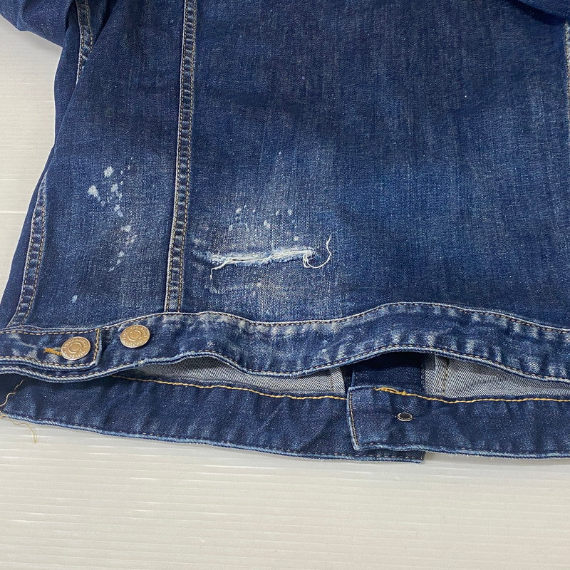 【現状渡し品】【メンズ】 DSQUARED2 ディースクエアード DAN JEAN JACKET S74AM1231 S30789 ダン ジーン ジャケット アウター デニム 141-260624-sa-21-tei サイズ：48 カラー：インディゴ 万代Net店