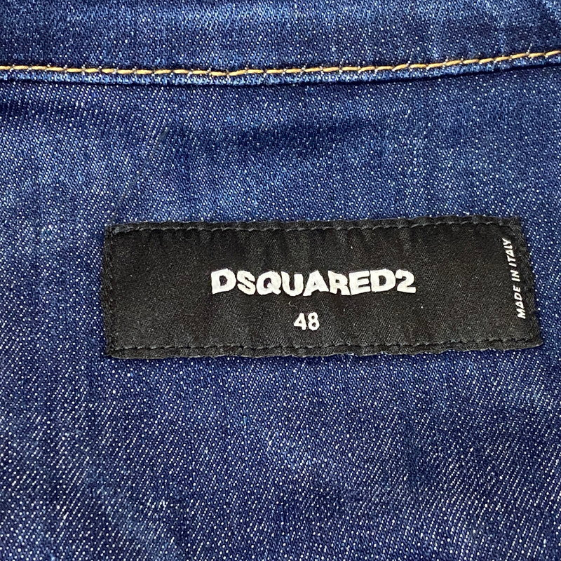 【現状渡し品】【メンズ】 DSQUARED2 ディースクエアード DAN JEAN JACKET S74AM1231 S30789 ダン ジーン ジャケット アウター デニム 141-260624-sa-21-tei サイズ：48 カラー：インディゴ 万代Net店