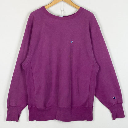 【中古品】【メンズ】 CHAMPION チャンピオン REVERSE WEAVE 90's SWEAT リバース ウェーブ 90年代 スウェット 長袖 トップス トレーナー 145-260624-sa-09-tei サイズ：XL カラー：パープル 万代Net店