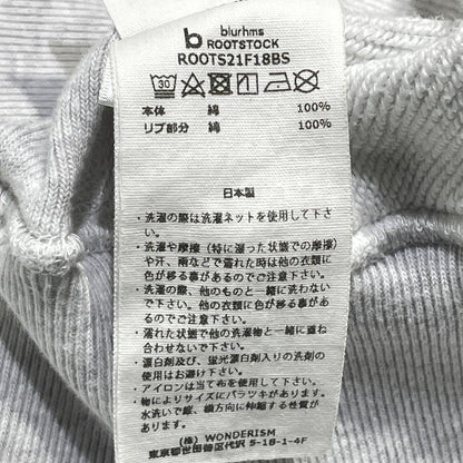 【中古品】【メンズ】 BLURHMS ROOTSTOCK ブラーム スルーツストック BSHOP SWEAT ROOTS21F18BS ビショップ 別注 スウェット 長袖 トップス トレーナー 140-260807-sa-04-tei サイズ：4 カラー：グレー 万代Net店