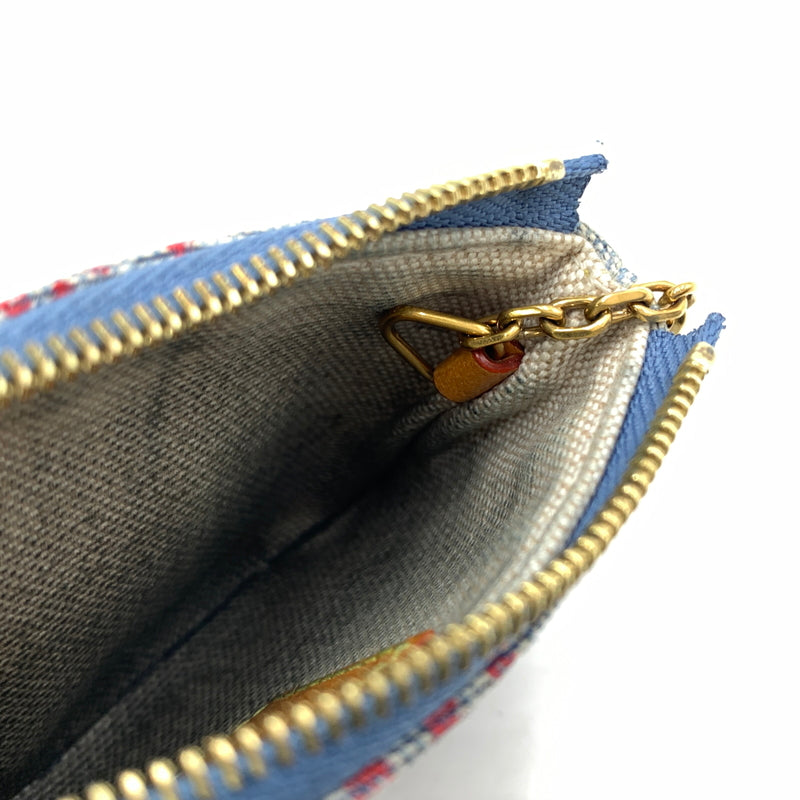 【中古品】【メンズ/レディース】 LOUIS VUITTON ルイヴィトン N00188 デニム ポシェットクレ LVバーズダミエ 財布 コインケース 179-260624-ko-16-tei カラー：ブルー系 万代Net店