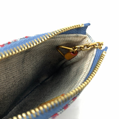 【中古品】【メンズ/レディース】 LOUIS VUITTON ルイヴィトン N00188 デニム ポシェットクレ LVバーズダミエ 財布 コインケース 179-260624-ko-16-tei カラー：ブルー系 万代Net店