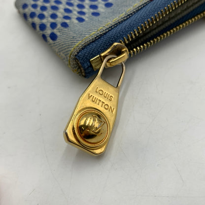 【中古品】【メンズ/レディース】 LOUIS VUITTON ルイヴィトン N00188 デニム ポシェットクレ LVバーズダミエ 財布 コインケース 179-260624-ko-16-tei カラー：ブルー系 万代Net店
