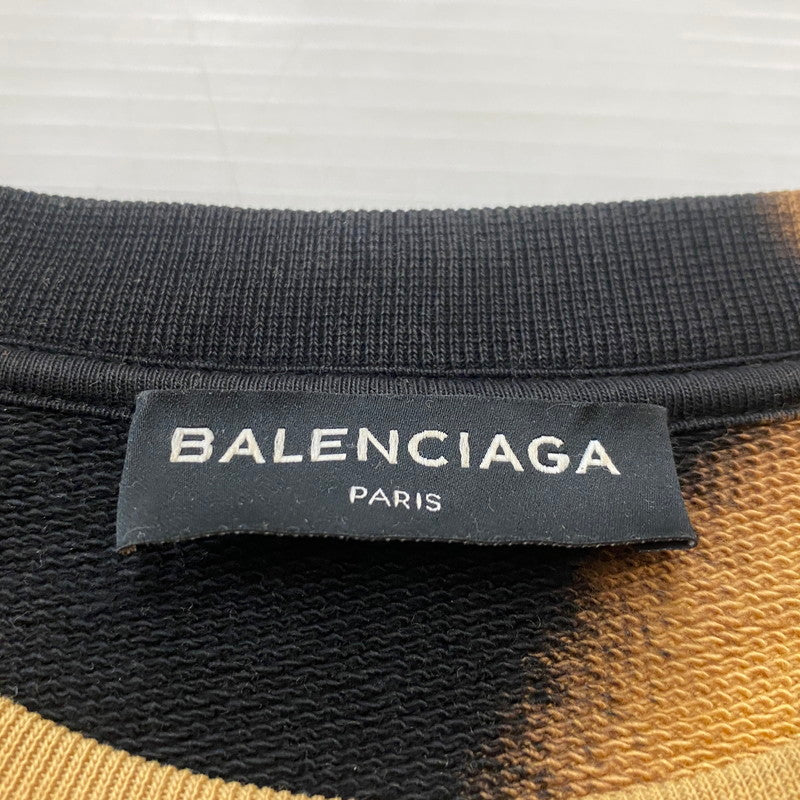【中古品】【メンズ】 BALENCIAGA バレンシアガ 17AW OVERSIZE BLEACH HOMME SWEATER 17秋冬 オーバーサイズ ブリーチ オム セーター 長袖 トップス 141-260624-sa-15-tei サイズ：M カラー：ブラックブラウン 万代Net店