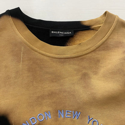 【中古品】【メンズ】 BALENCIAGA バレンシアガ 17AW OVERSIZE BLEACH HOMME SWEATER 17秋冬 オーバーサイズ ブリーチ オム セーター 長袖 トップス 141-260624-sa-15-tei サイズ：M カラー：ブラックブラウン 万代Net店