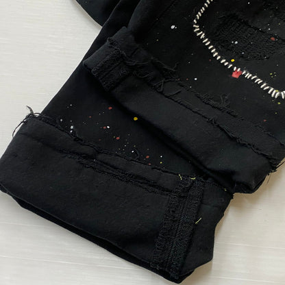 【中古品】【メンズ】 INNOCENCENYC イノセンスニューヨーク DAMAGE DENIM PANTS INSTBK01 ダメージ デニム パンツ ボトムス ジーンズ 153-260624-sa-18-tei サイズ：32 カラー：ブラック 万代Net店