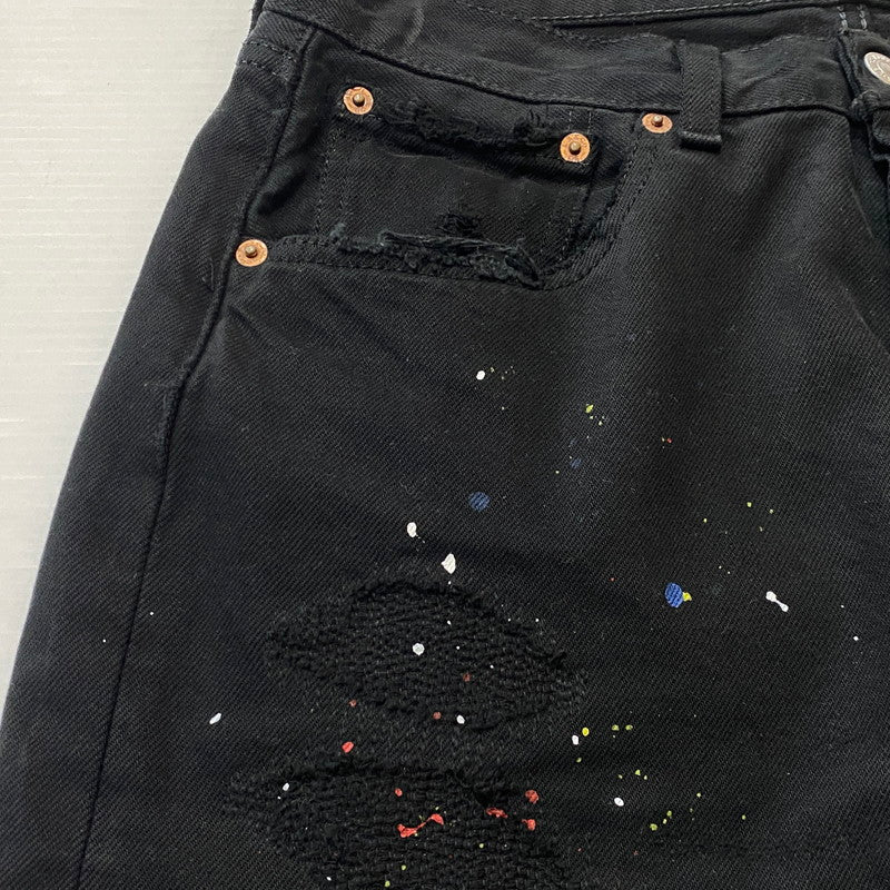 【中古品】【メンズ】 INNOCENCENYC イノセンスニューヨーク DAMAGE DENIM PANTS INSTBK01 ダメージ デニム パンツ ボトムス ジーンズ 153-260624-sa-18-tei サイズ：32 カラー：ブラック 万代Net店