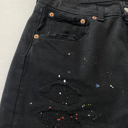 【中古品】【メンズ】 INNOCENCENYC イノセンスニューヨーク DAMAGE DENIM PANTS INSTBK01 ダメージ デニム パンツ ボトムス ジーンズ 153-260624-sa-18-tei サイズ：32 カラー：ブラック 万代Net店
