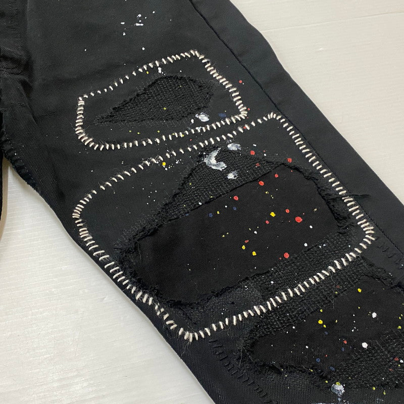 【中古品】【メンズ】 INNOCENCENYC イノセンスニューヨーク DAMAGE DENIM PANTS INSTBK01 ダメージ デニム パンツ ボトムス ジーンズ 153-260624-sa-18-tei サイズ：32 カラー：ブラック 万代Net店