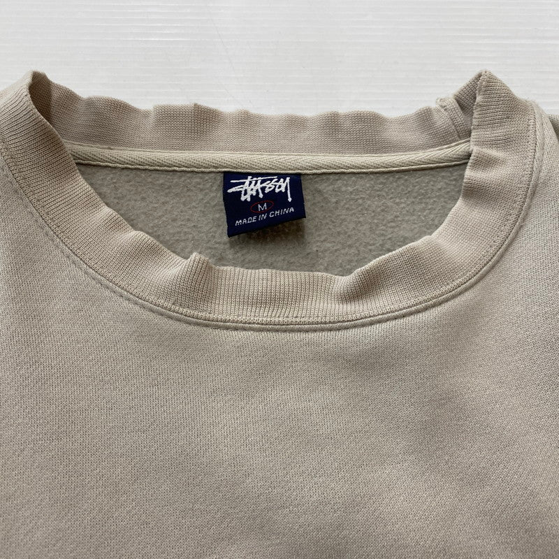 【中古品】【メンズ】 STUSSY ステューシー 90's OLD ENGLISH LOGO SWEAT 90年代 オールド イングリッシュ ロゴ スウェット 長袖 トップス トレーナー 142-260624-sa-10-tei サイズ：M カラー：ベージュ系 万代Net店