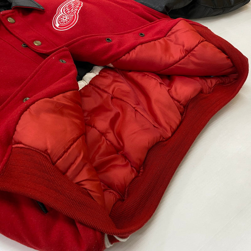 【中古品】【メンズ】 STARTER スターター NHL RED WINGS STADIUM JACKET ナショナルホッケーリーグ レッドウィングス スタジアムジャケット アウター 145-260629-ss-07-tei サイズ：XL カラー：レッド 万代Net店