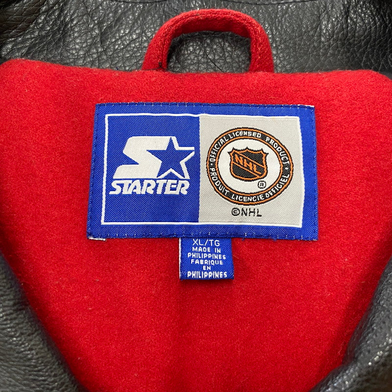 【中古品】【メンズ】 STARTER スターター NHL RED WINGS STADIUM JACKET ナショナルホッケーリーグ レッドウィングス スタジアムジャケット アウター 145-260629-ss-07-tei サイズ：XL カラー：レッド 万代Net店
