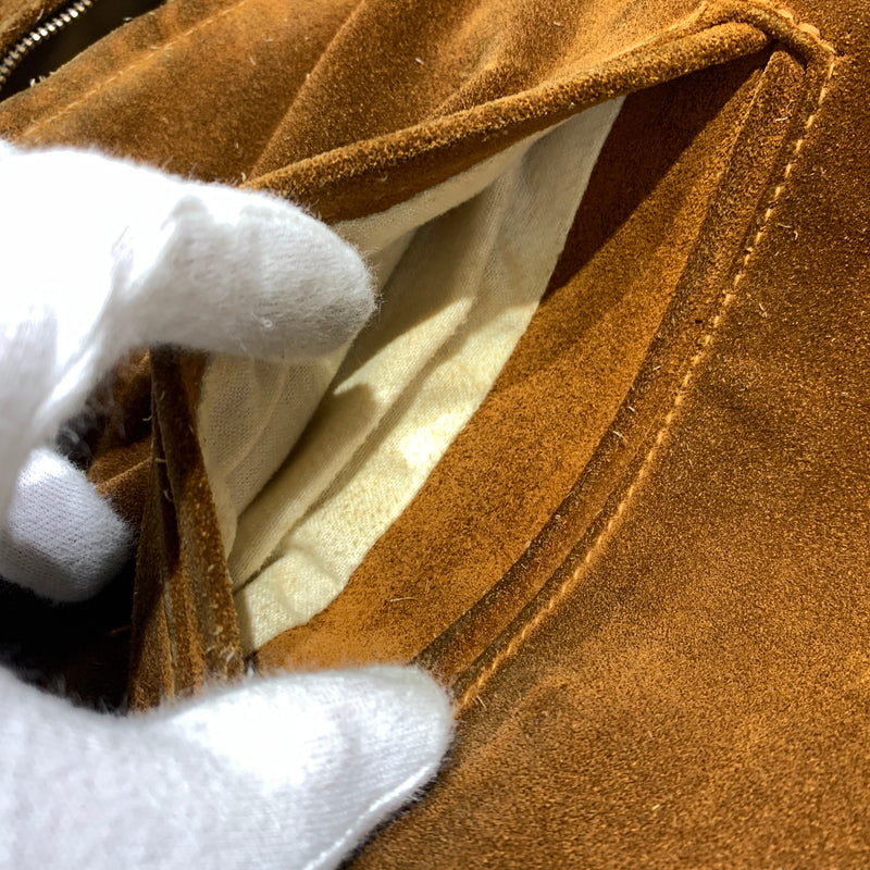 【現状渡し品】【メンズ】 schott ショット SUEDE BOMBER JACKET スエード ボンバージャケット アウター レザージャケット 145-260626-ko-09-tei サイズ：40 カラー：ブラウン 万代Net店
