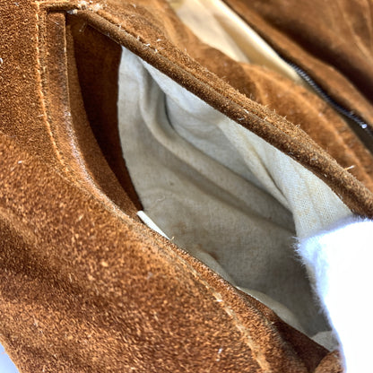 【現状渡し品】【メンズ】 schott ショット SUEDE BOMBER JACKET スエード ボンバージャケット アウター レザージャケット 145-260626-ko-09-tei サイズ：40 カラー：ブラウン 万代Net店