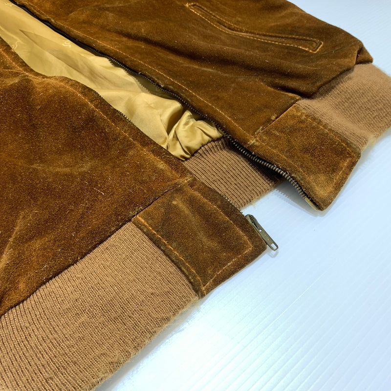 【現状渡し品】【メンズ】 schott ショット SUEDE BOMBER JACKET スエード ボンバージャケット アウター レザージャケット 145-260626-ko-09-tei サイズ：40 カラー：ブラウン 万代Net店