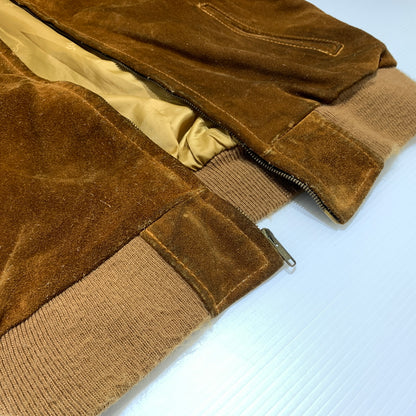 【現状渡し品】【メンズ】 schott ショット SUEDE BOMBER JACKET スエード ボンバージャケット アウター レザージャケット 145-260626-ko-09-tei サイズ：40 カラー：ブラウン 万代Net店