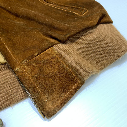 【現状渡し品】【メンズ】 schott ショット SUEDE BOMBER JACKET スエード ボンバージャケット アウター レザージャケット 145-260626-ko-09-tei サイズ：40 カラー：ブラウン 万代Net店