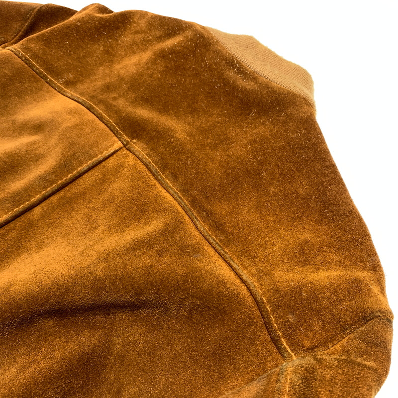 【現状渡し品】【メンズ】 schott ショット SUEDE BOMBER JACKET スエード ボンバージャケット アウター レザージャケット 145-260626-ko-09-tei サイズ：40 カラー：ブラウン 万代Net店