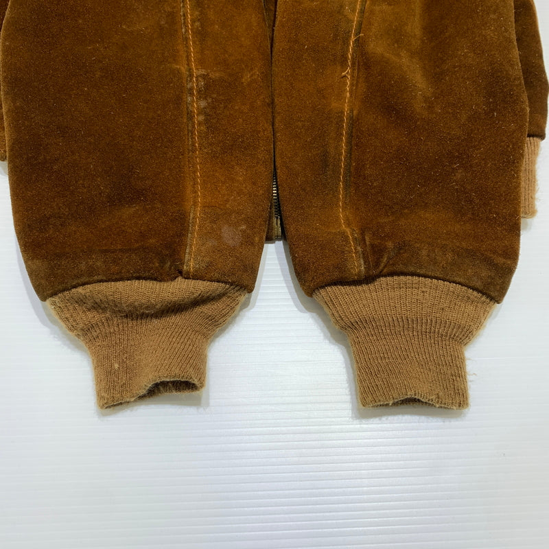 【現状渡し品】【メンズ】 schott ショット SUEDE BOMBER JACKET スエード ボンバージャケット アウター レザージャケット 145-260626-ko-09-tei サイズ：40 カラー：ブラウン 万代Net店