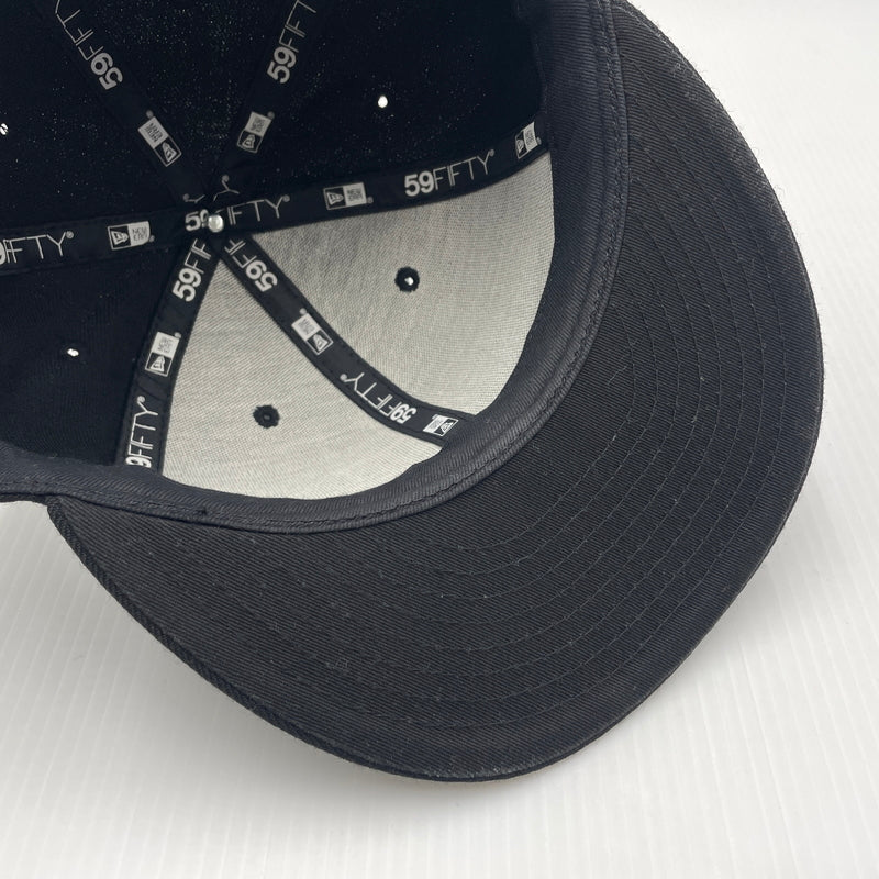 【中古品】【メンズ】 NEW ERA ニューエラ × THRASHER スラッシャー 別注 コラボ LOGO CAP ロゴキャップ 帽子 ベースボールキャップ 185-260805-ko-03-tei サイズ：56.8cm カラー：ブラック 万代Net店