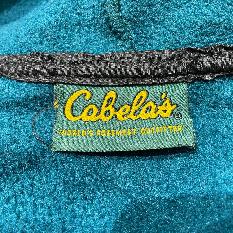 【中古品】【メンズ】 Cabela’s カベラス POLARTEC FLEECE ZIP UP PARKER ポーラテック フリース ジップアップパーカー アウター フーディー 145-260625-ss-06-tei サイズ：L カラー：グリーン 万代Net店