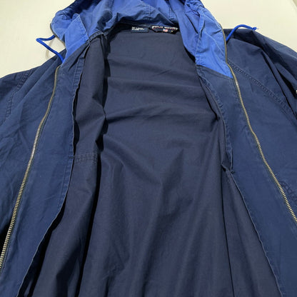 【現状渡し品】【メンズ】 POLO SPORTS ポロスポーツ 90's ZIP UP PARKER 90年代 ジップアップパーカー アウター フーディー 145-260625-ss-05-tei サイズ：XL カラー：ブルー 万代Net店