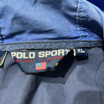 【現状渡し品】【メンズ】 POLO SPORTS ポロスポーツ 90's ZIP UP PARKER 90年代 ジップアップパーカー アウター フーディー 145-260625-ss-05-tei サイズ：XL カラー：ブルー 万代Net店