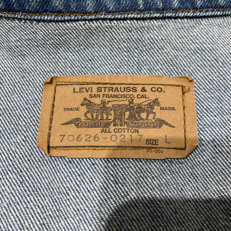 【中古品】【メンズ】 Levi’s リーバイス 80's DENIM JACKET 70626-0217 80年代 デニムジャケット アウター Gジャン ボタン裏刻印J02 145-260625-ss-07-tei サイズ：L カラー：インディゴ 万代Net店