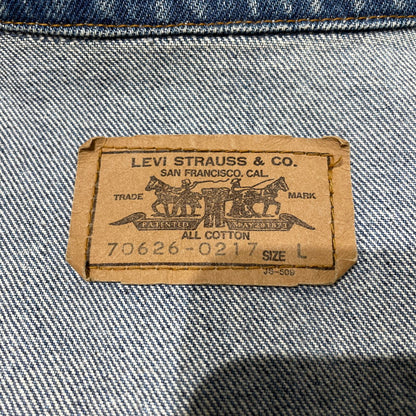【中古品】【メンズ】 Levi’s リーバイス 80's DENIM JACKET 70626-0217 80年代 デニムジャケット アウター Gジャン ボタン裏刻印J02 145-260625-ss-07-tei サイズ：L カラー：インディゴ 万代Net店